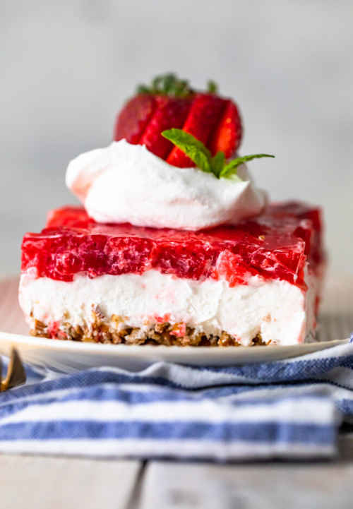 Strawberry Pretzel Salad Without Sugar

