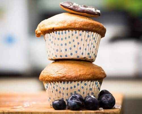 Muffins with blueberries

