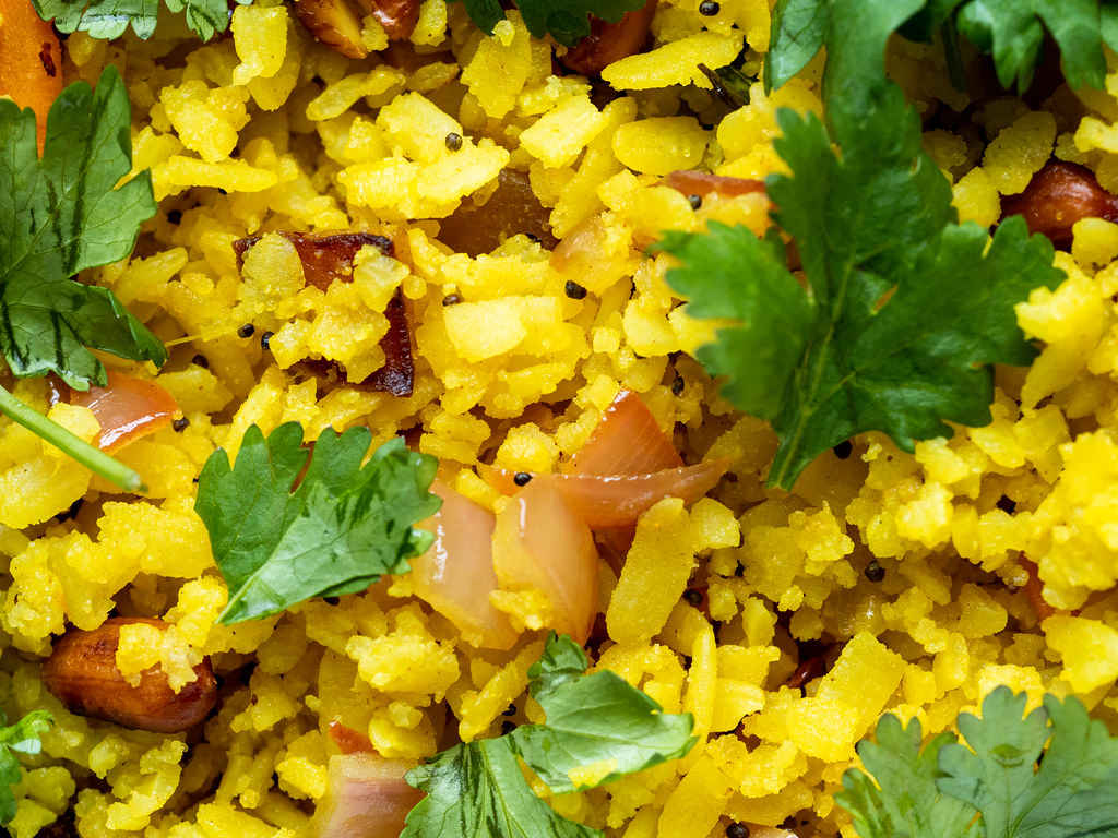 Rich in calcium and iron poha
