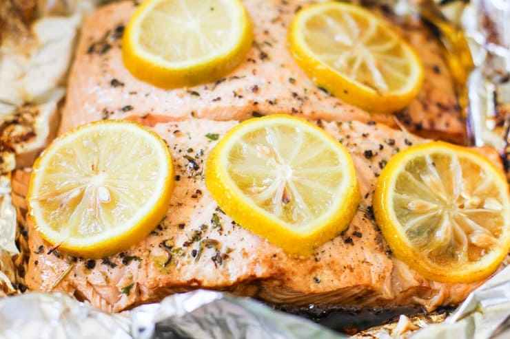 Salmon in foil